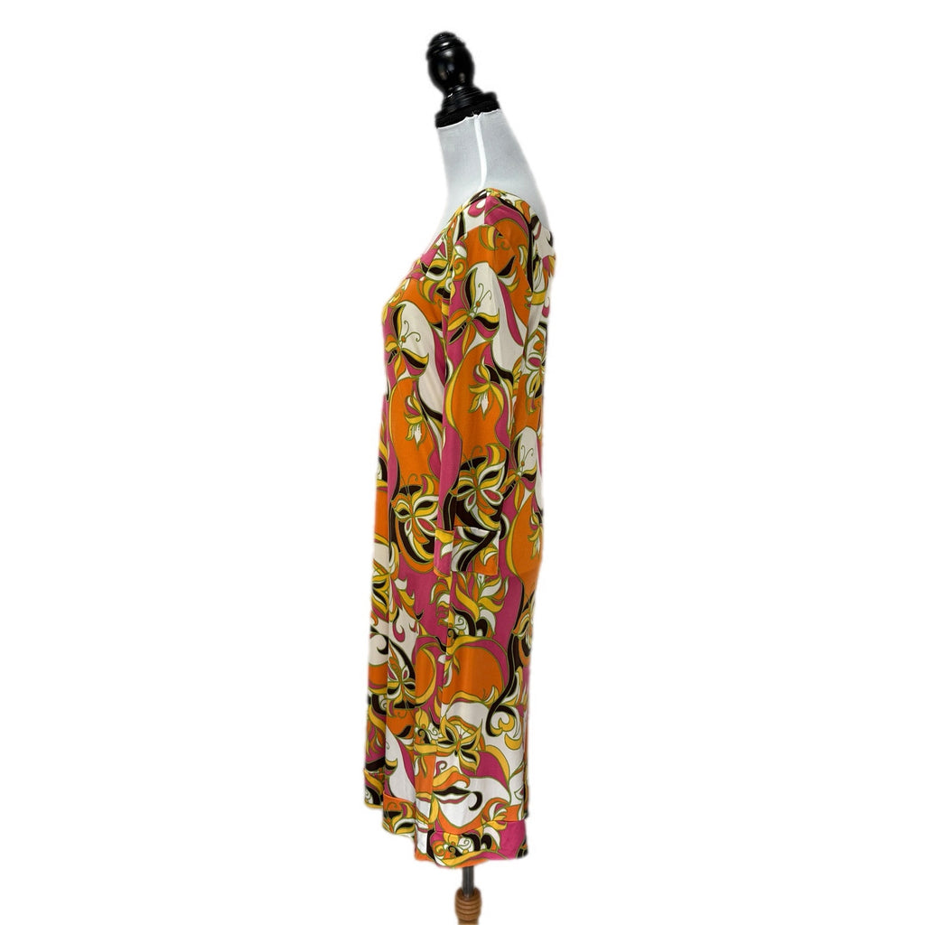 Lilly Pulitzer Silk Retro Square Neck Sheath Dress - Women's Size 14