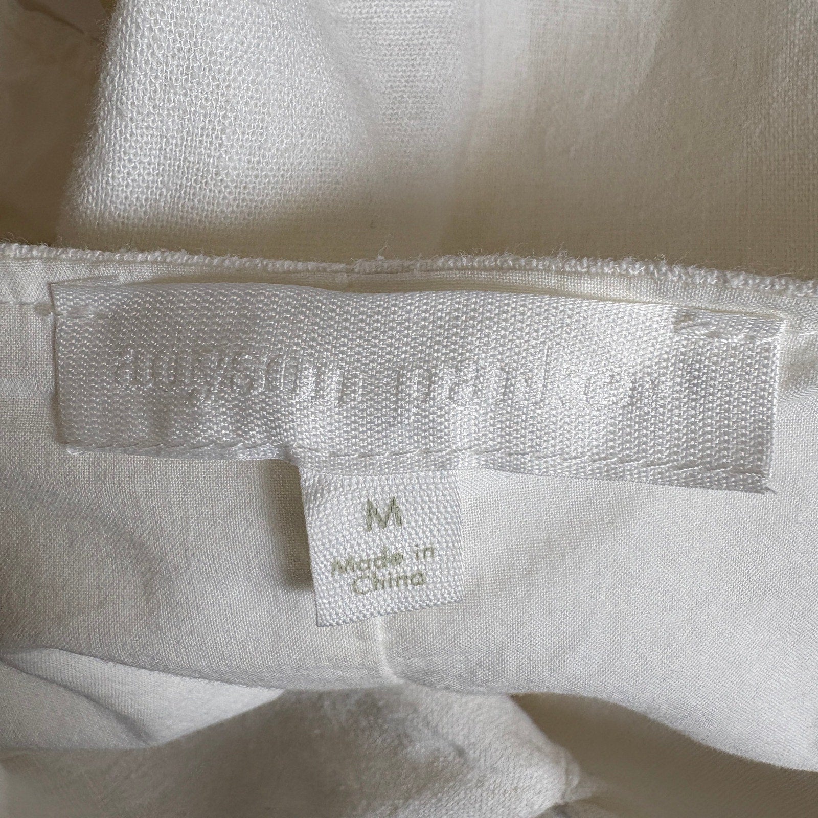 Adyson Parker White Linen Blend Dress - Women's Size M