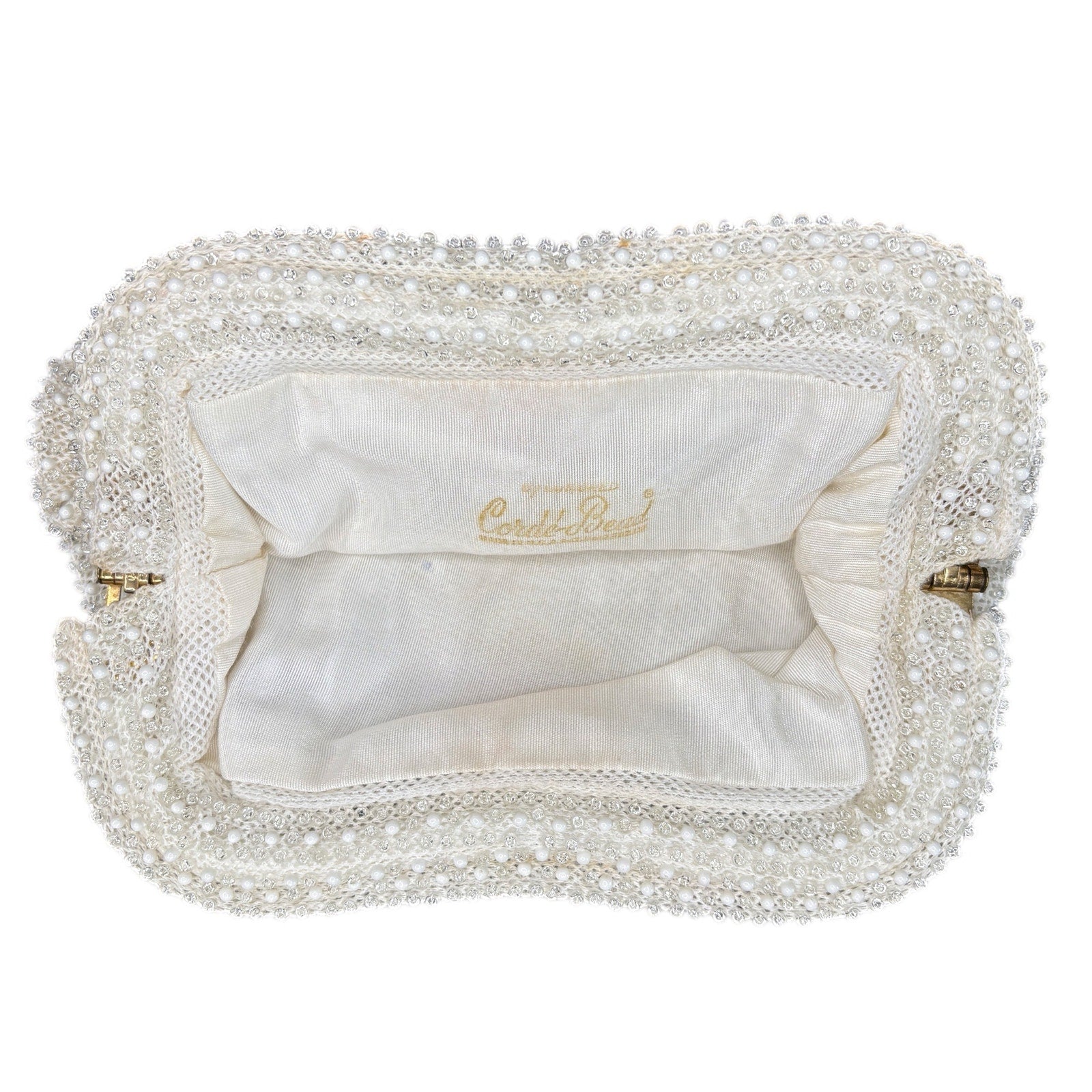 Vintage Corde-Bead Snap Clutch Purse