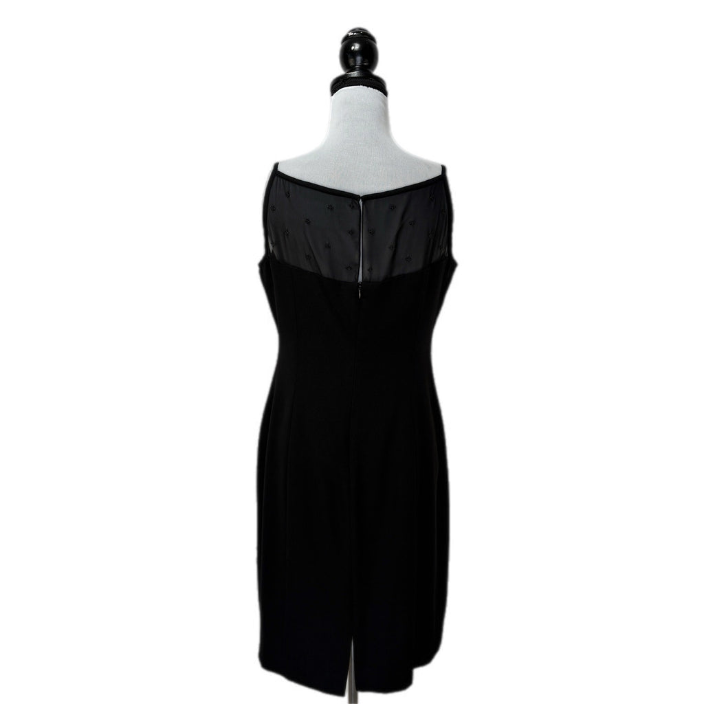 Y2K Black Sheer Beaded Top Dress - Women's Size 10