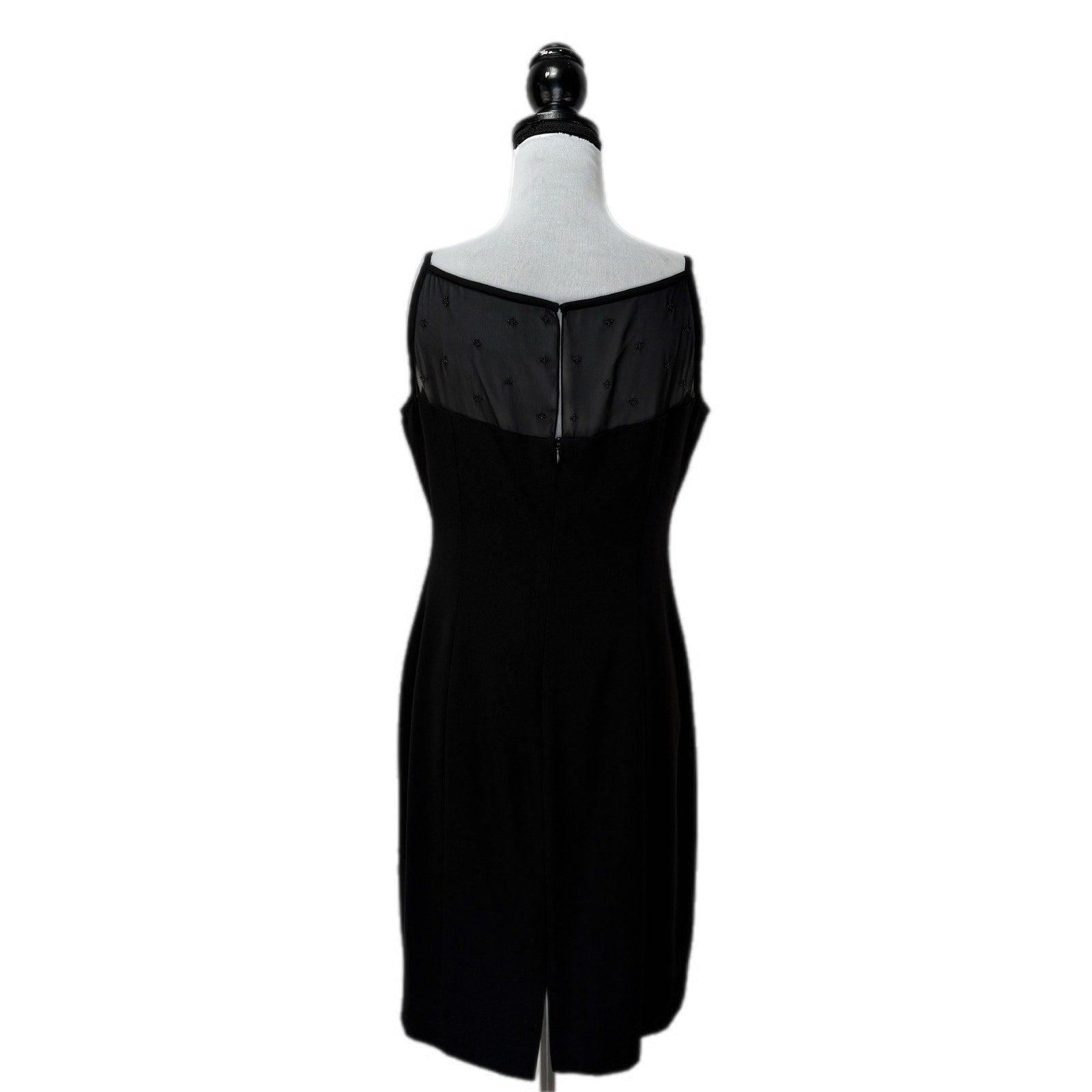 Y2K Black Sheer Beaded Top Dress - Women's Size 10