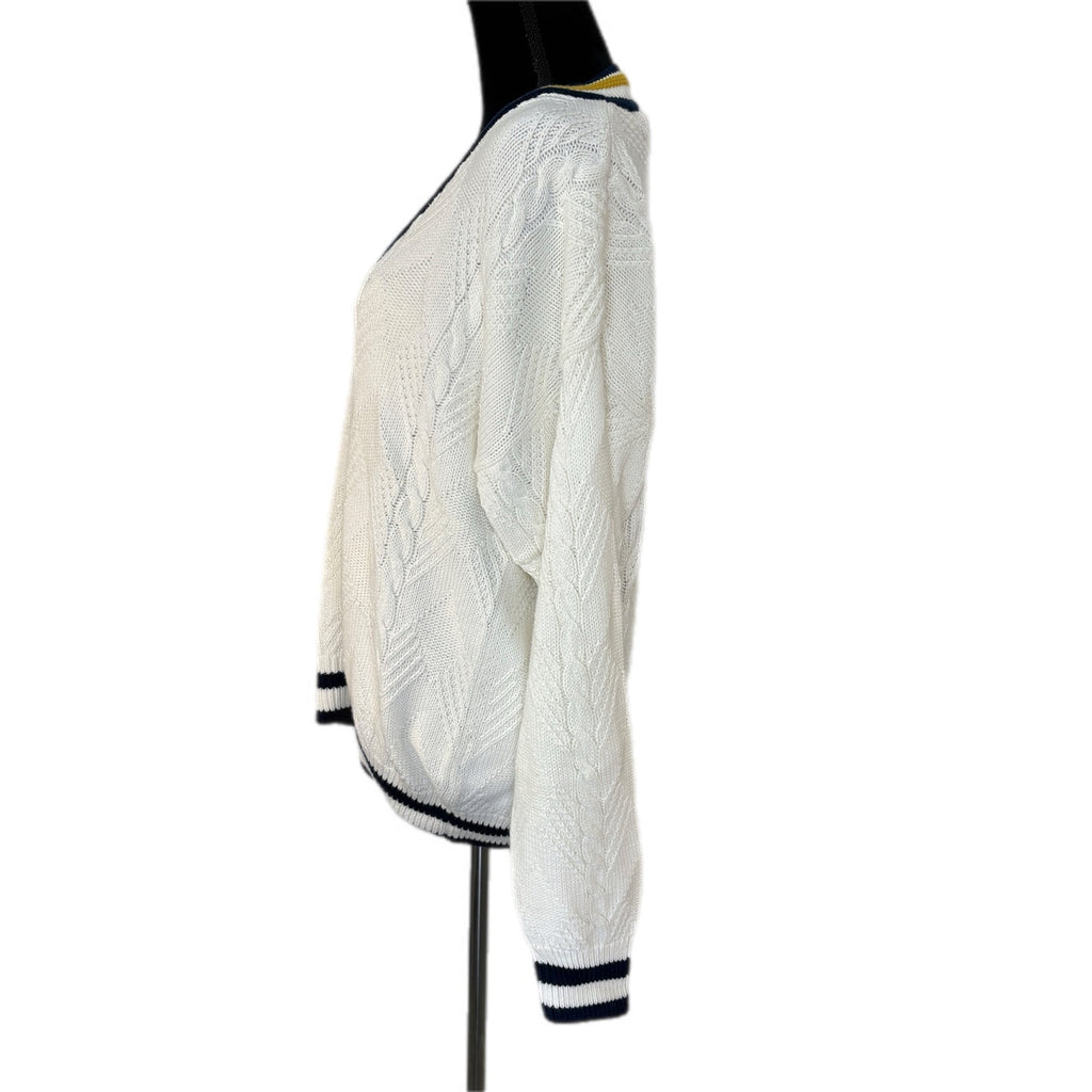 Vintage Preppy V Neck Sweater - Men's Size L