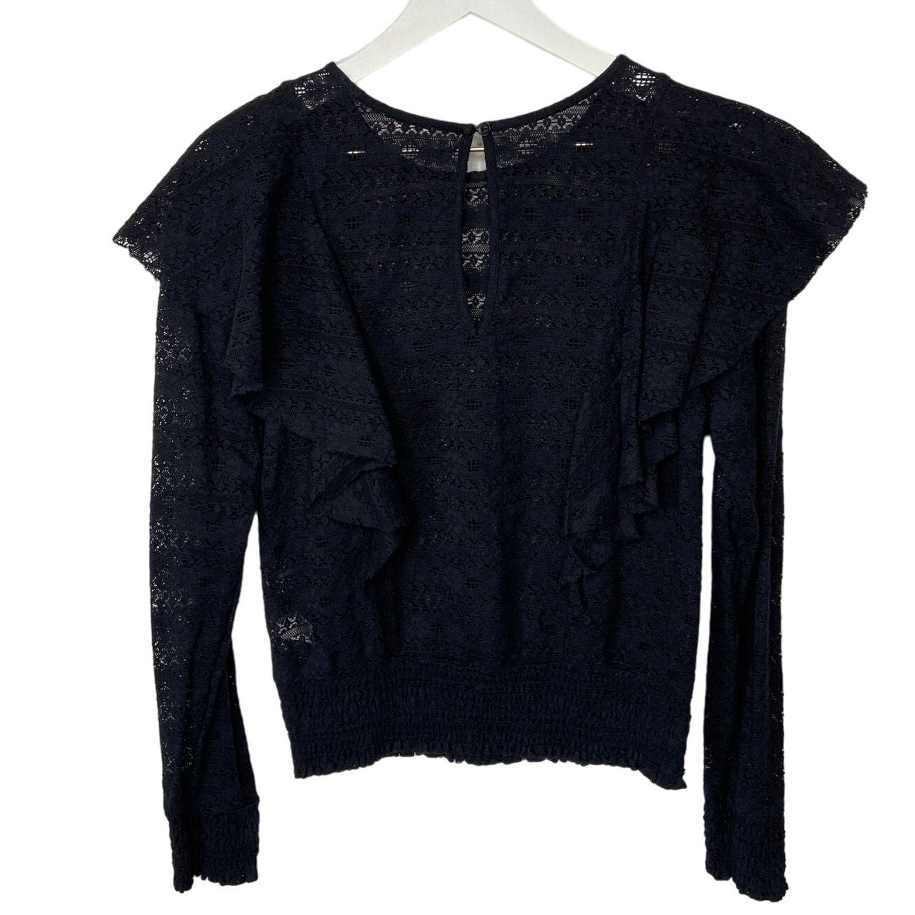 Melrose and Market Sheer Lace Long Sleeve Top - Women's Size S