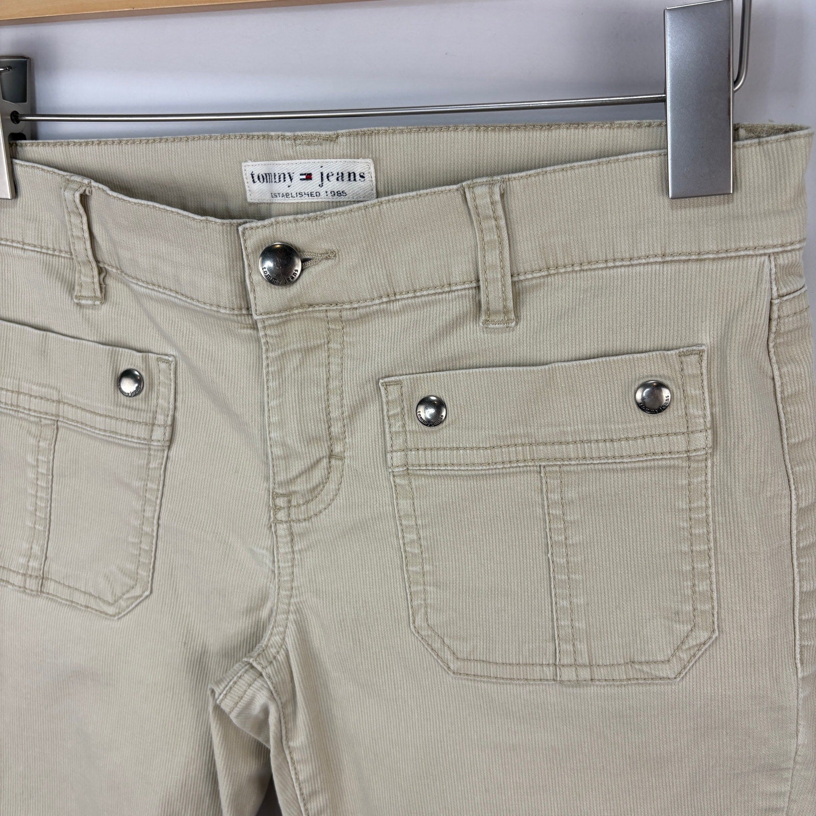 Y2K Tommy Jeans Low Rise Crop Khaki Pants - Women's Size Small