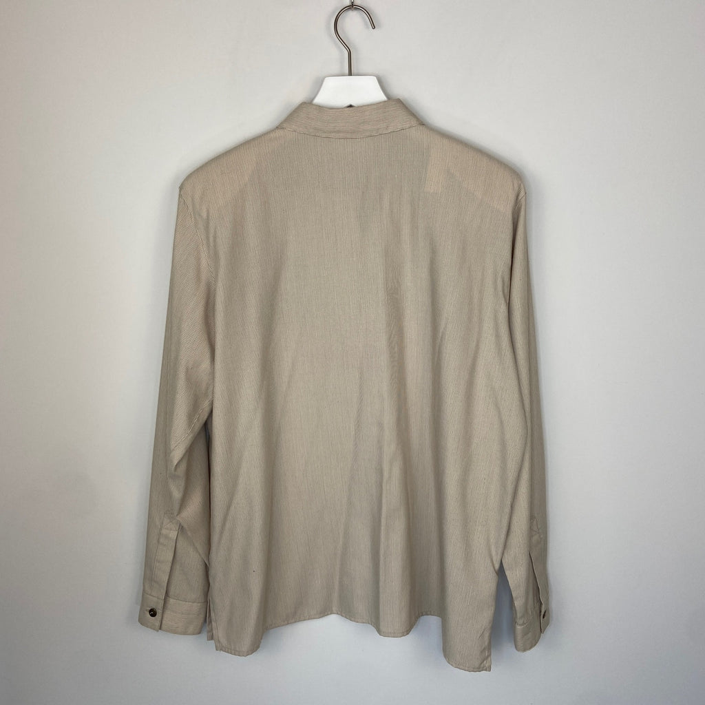 Embroidered Floral Granny Button Up Shirt - Women's Size 14