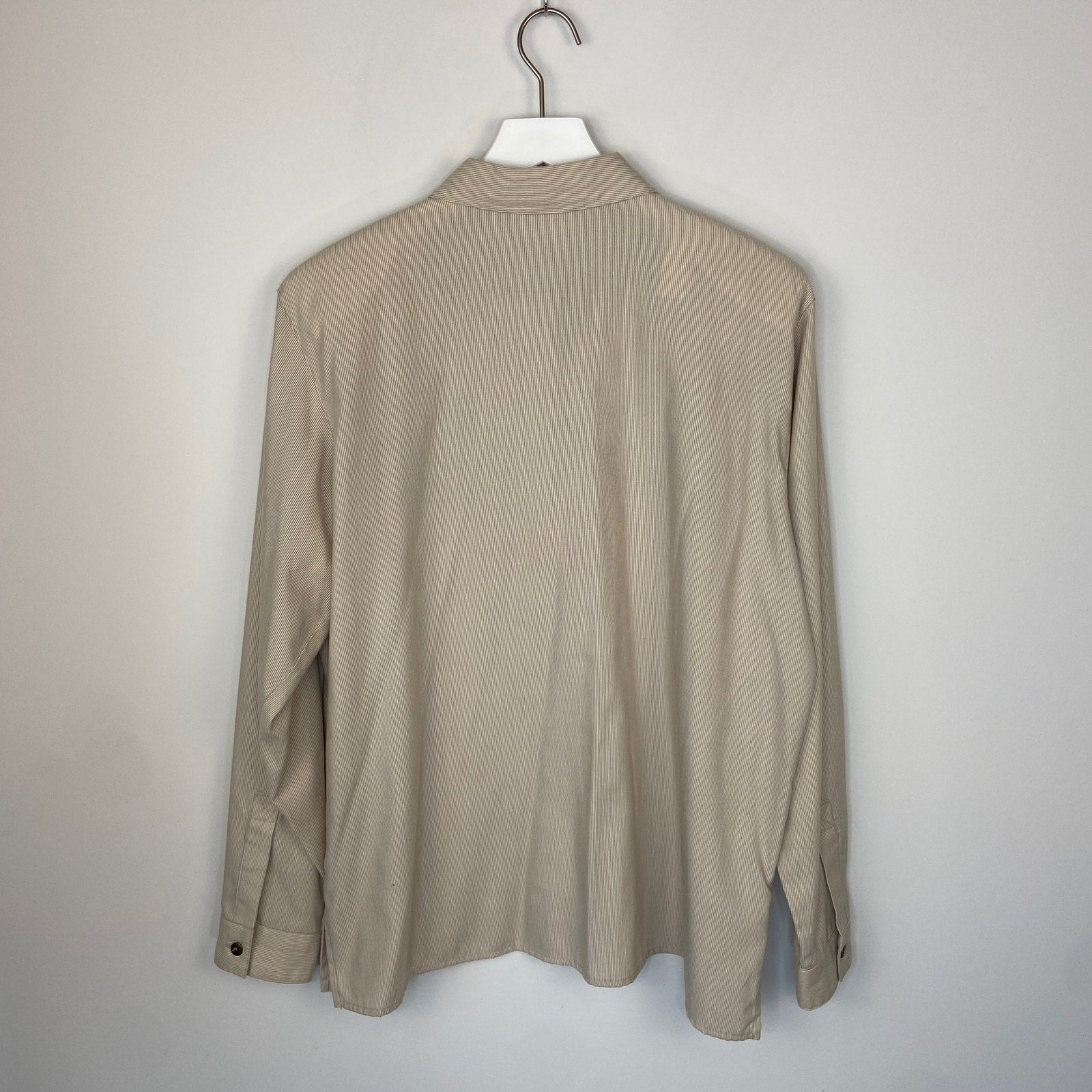 Embroidered Floral Granny Button Up Shirt - Women's Size 14