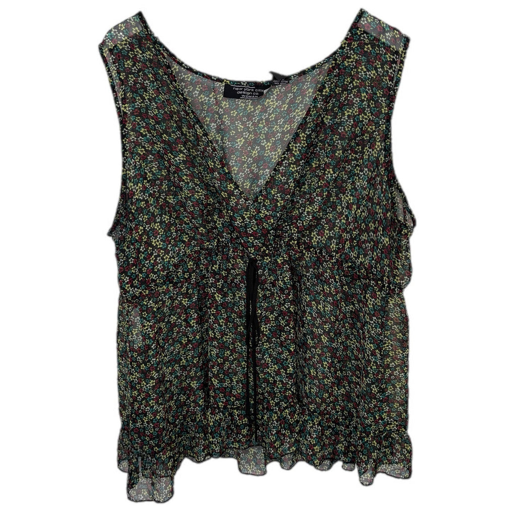 Sheer Floral Tank Top - Women's Size 3X