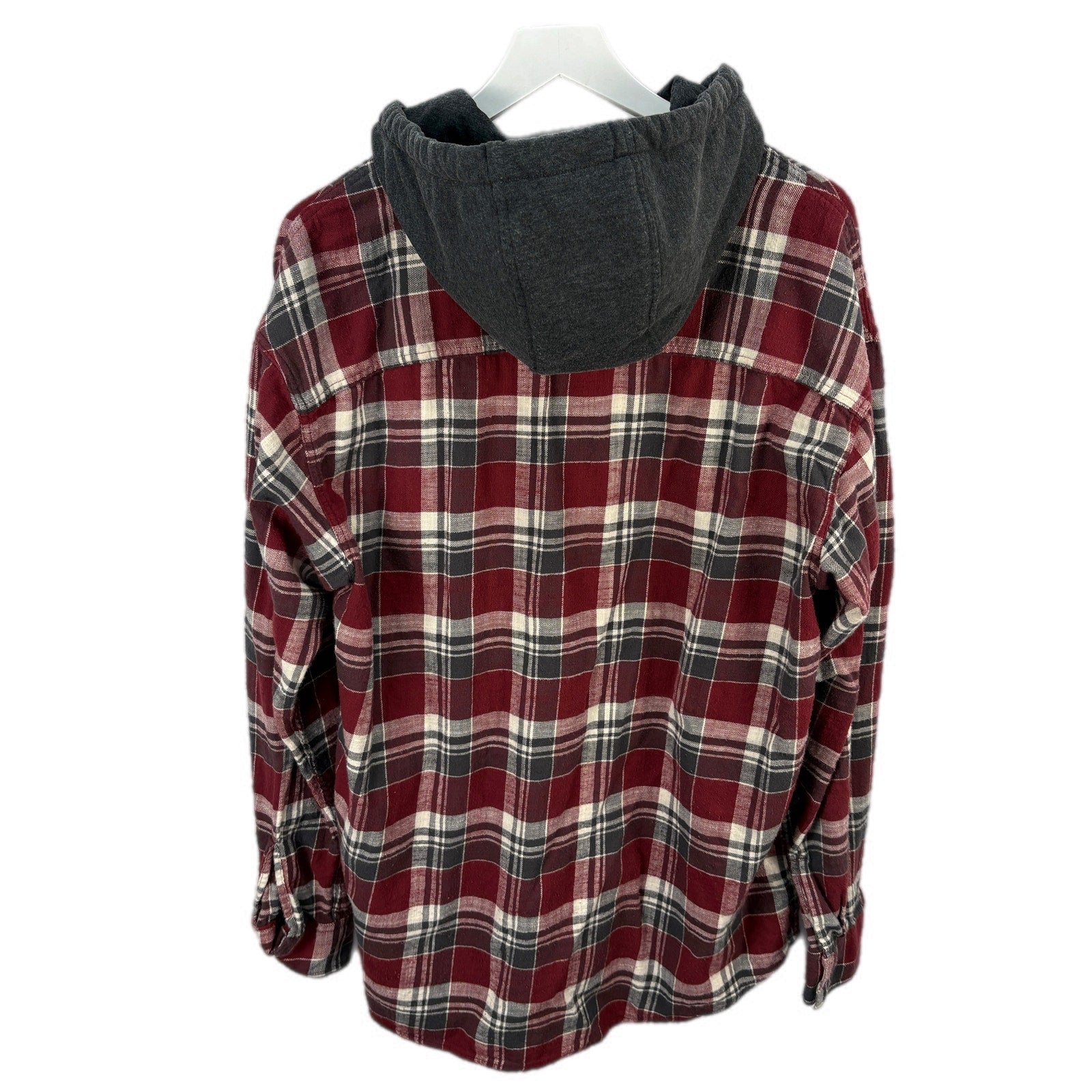 American Eagle Plaid Flannel Removable Hood - Men's Size XL Tall