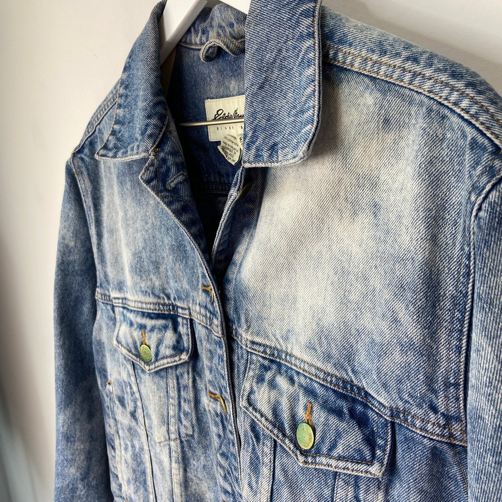 Eddie Bauer Y2K Faded Denim Jean Jacket - Women's Size M