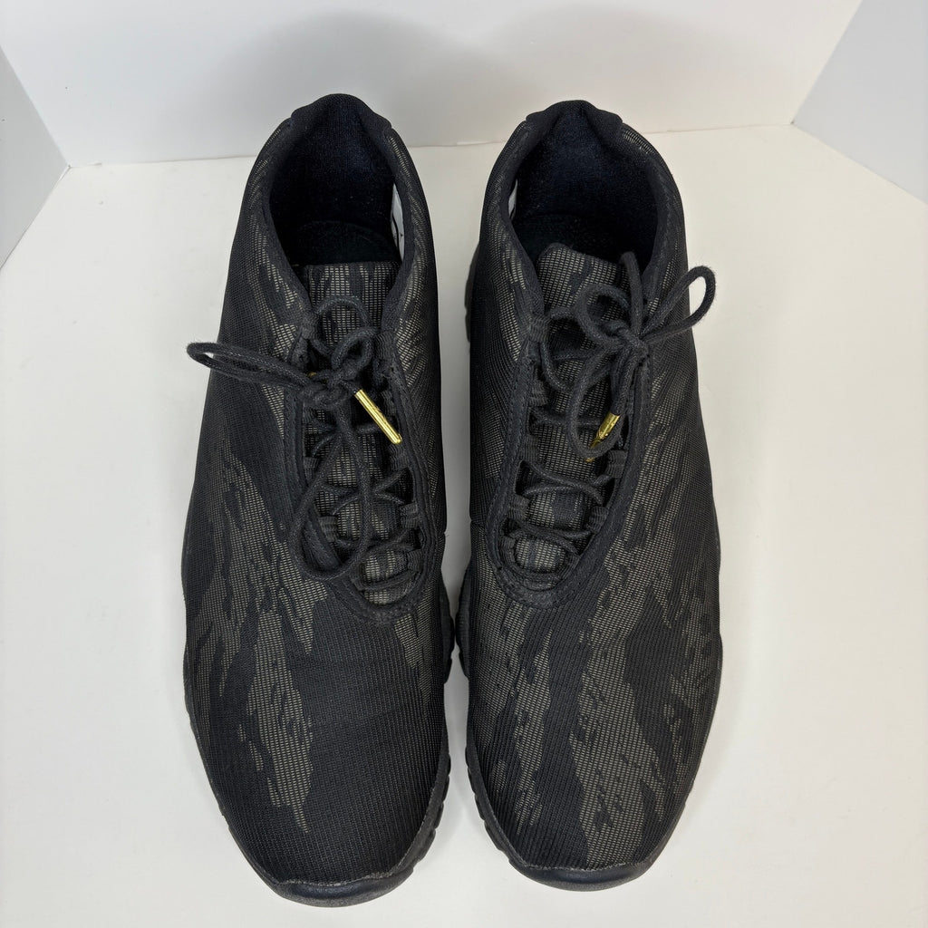 Jordan Future Black Metallic Gold Tiger Camo 656503 035 - Men's Size 9