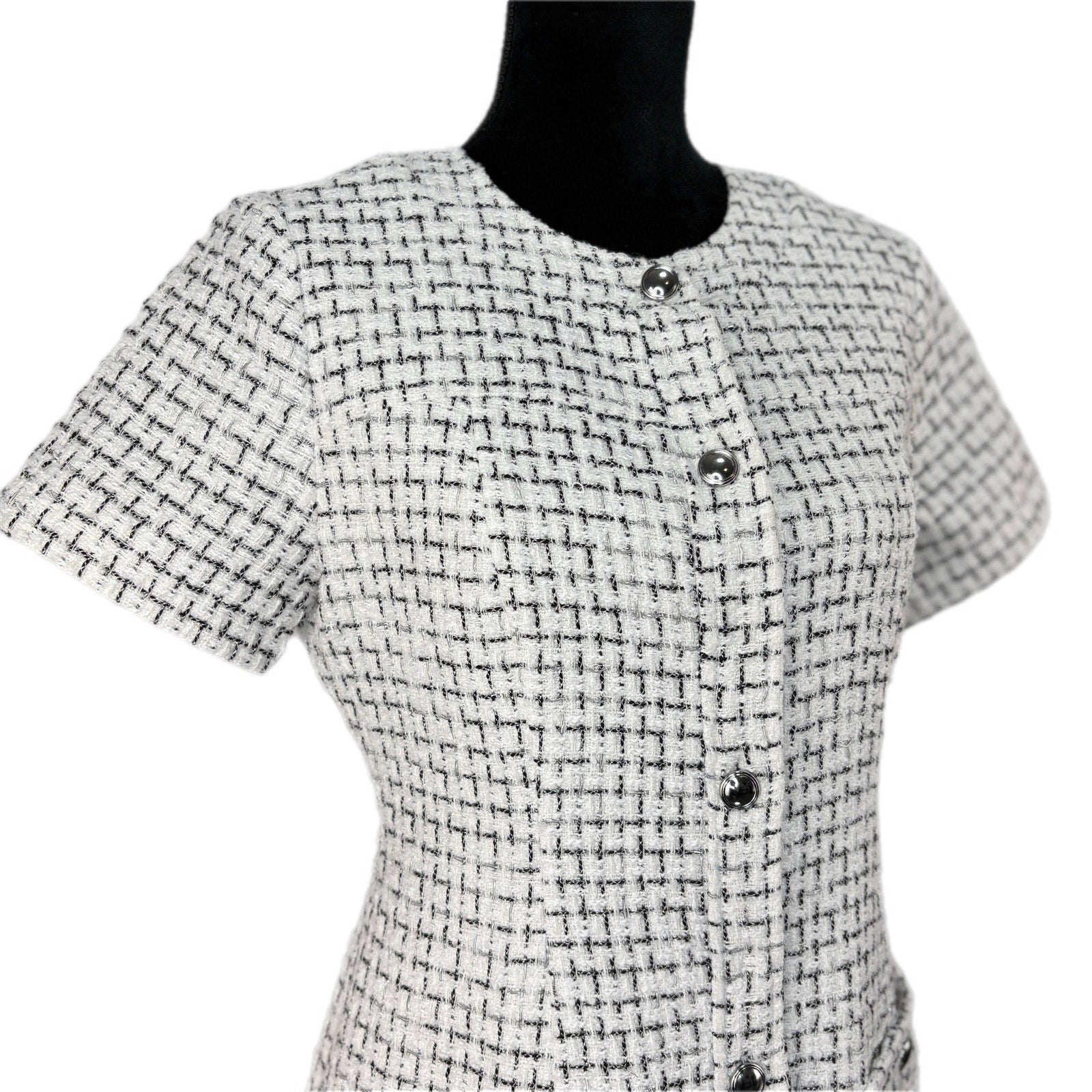 Rachel Zoe Retro Glam Chic Business Wear Tweed Dress - Women's Size 4