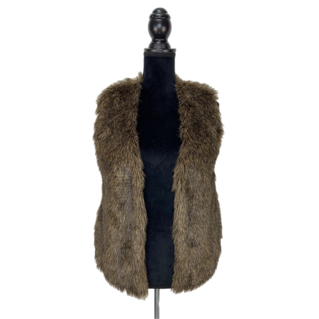 Jack by BB Dakota Faux Fur Mob Wife Chic Vest - Women's Size Small