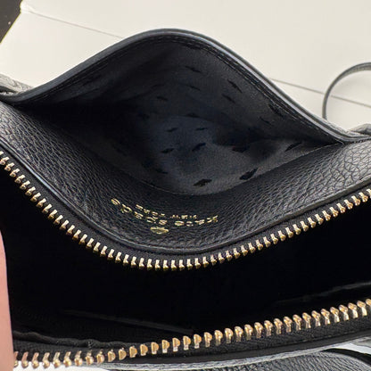 Kate Spade New York Monica Black Pebbled Leather Satchel Bag Crossbody Purse