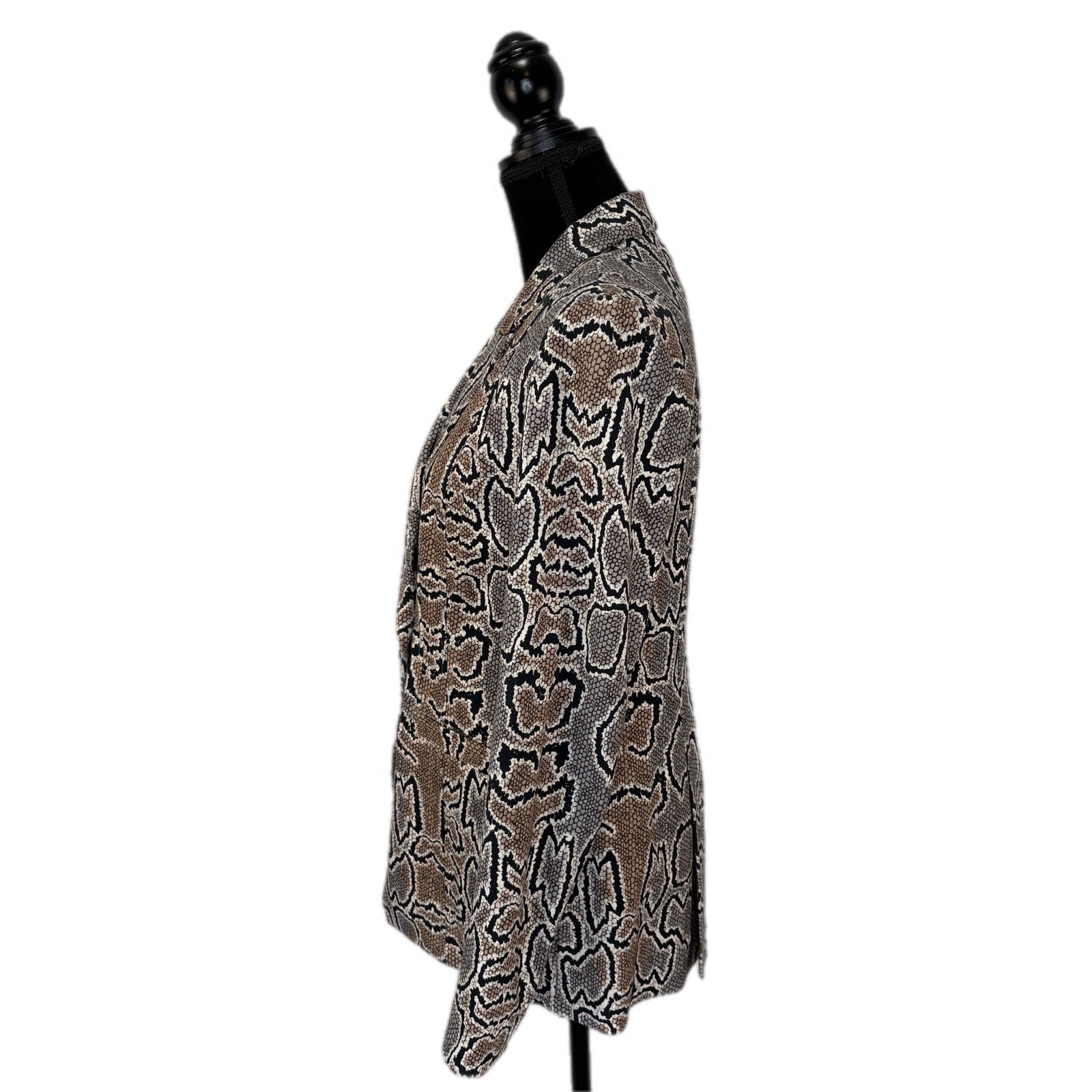 cabi Snake Print Stretchy Double Breasted Blazer - Women's Size 8