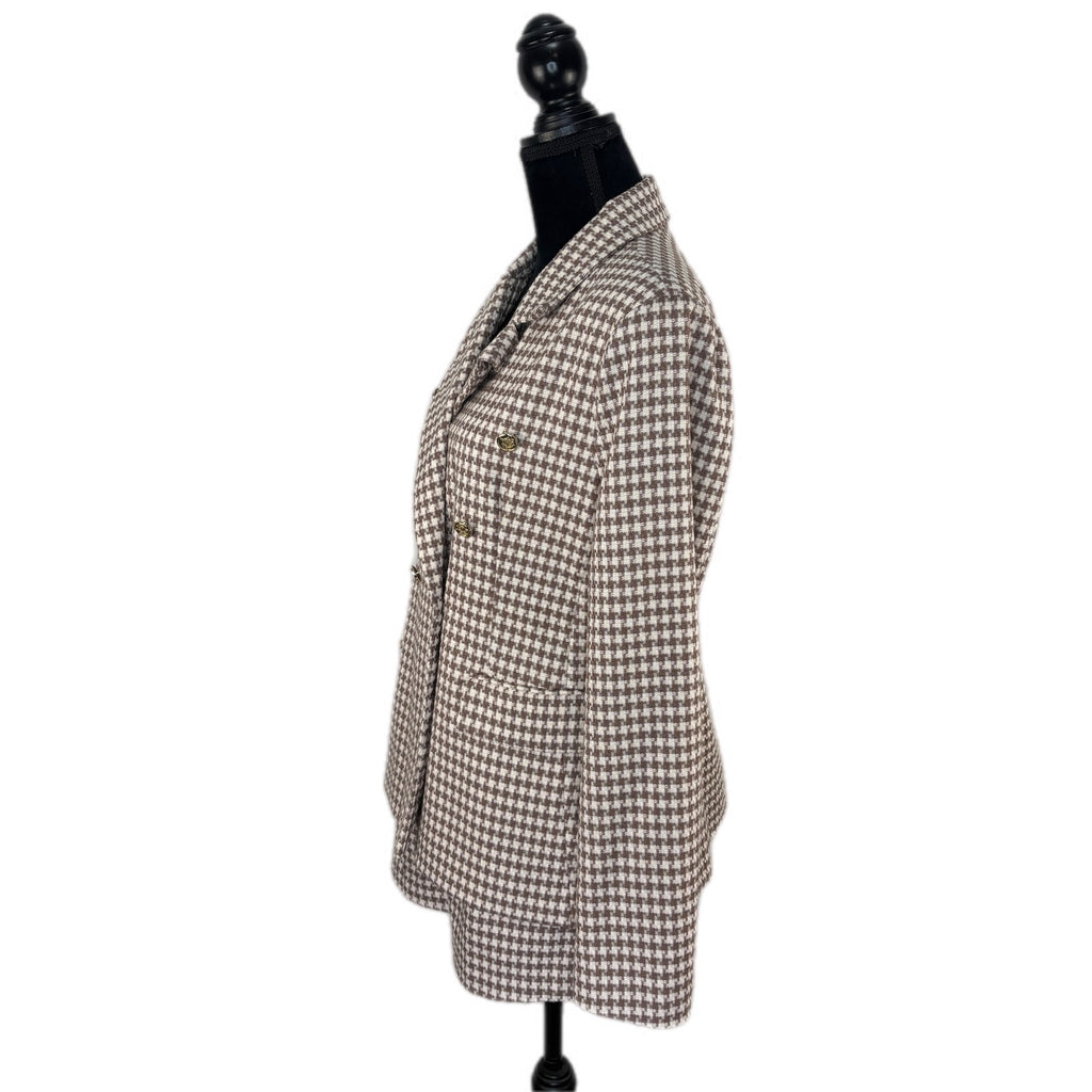 Entro Matching Houndstooth Shorts and Blazer Set - Women's Size L
