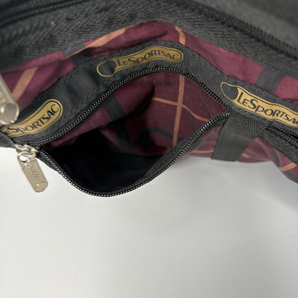 LeSportsac Burgundy Plaid Crossbody Everyday Bag