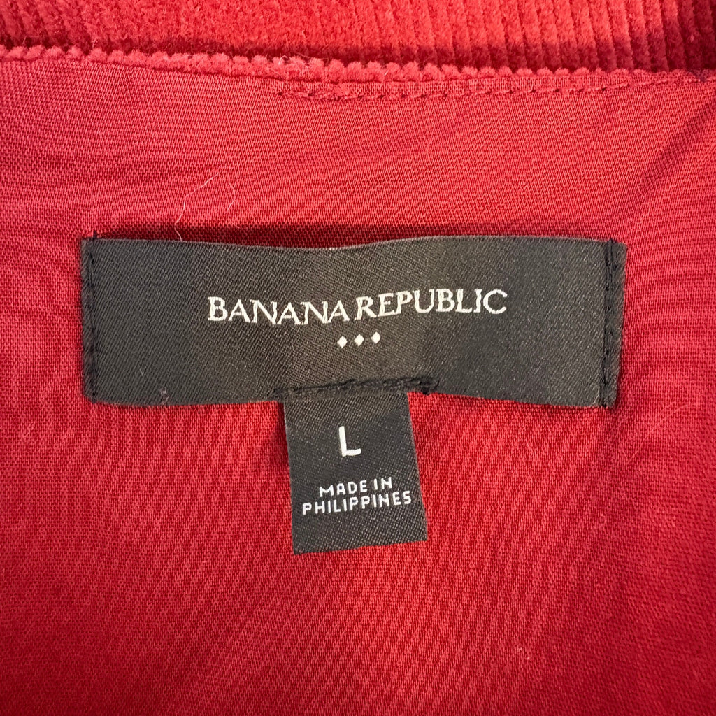 Banana Republic Red-Orange Corduroy Jumper Dress - Women's Size L