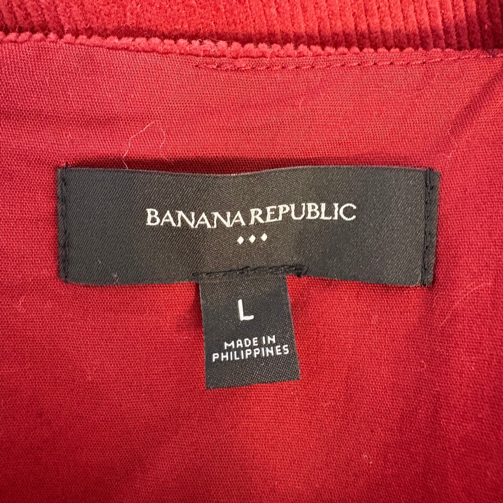 Banana Republic Red-Orange Corduroy Jumper Dress - Women's Size L