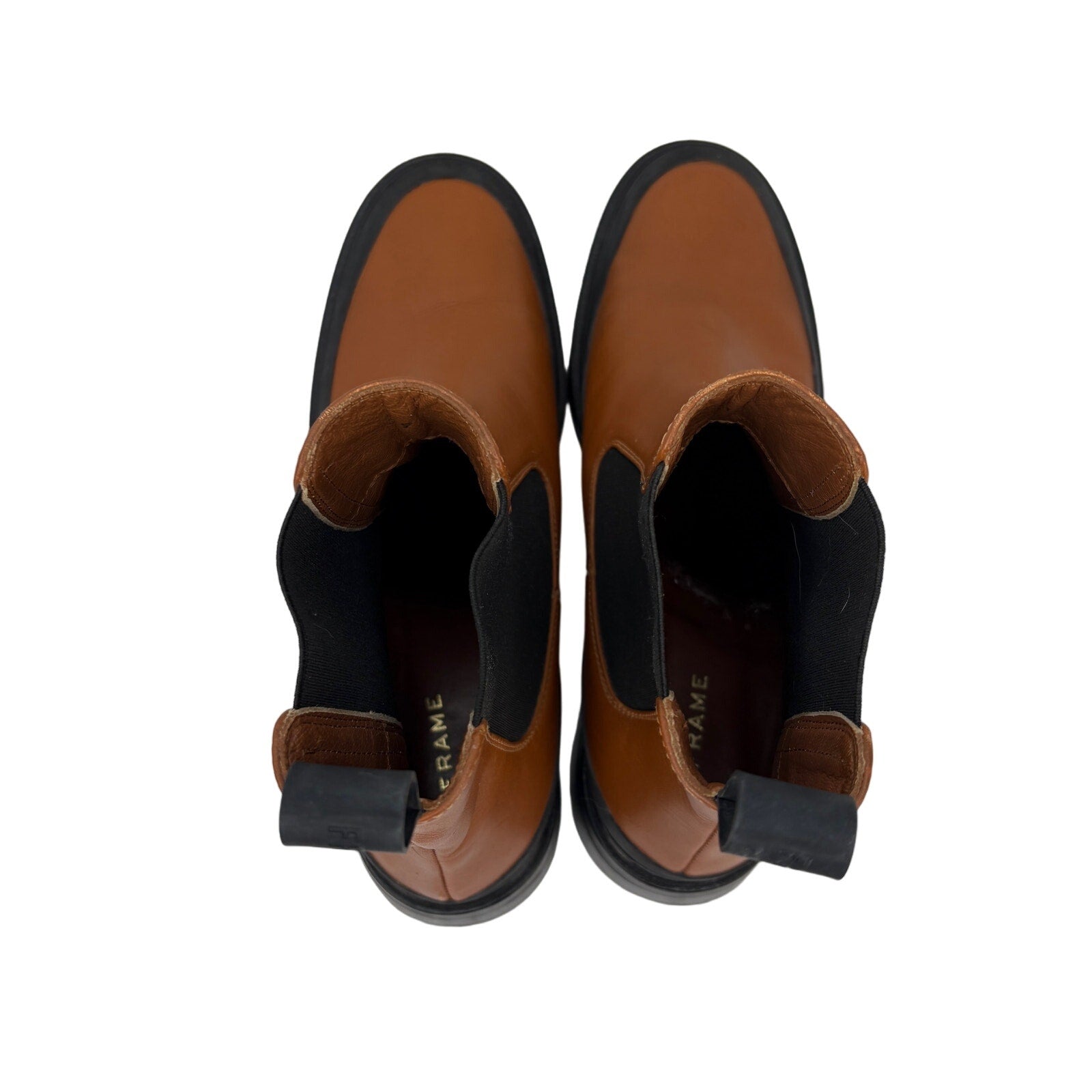 Frame Two Tone Leather Le Holland Chelsea Booties - Women's Size 8.5