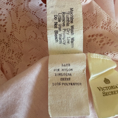 American Vintage Victoria's Secret Lace Bodice Long Sleeve Nightgown - Women's S