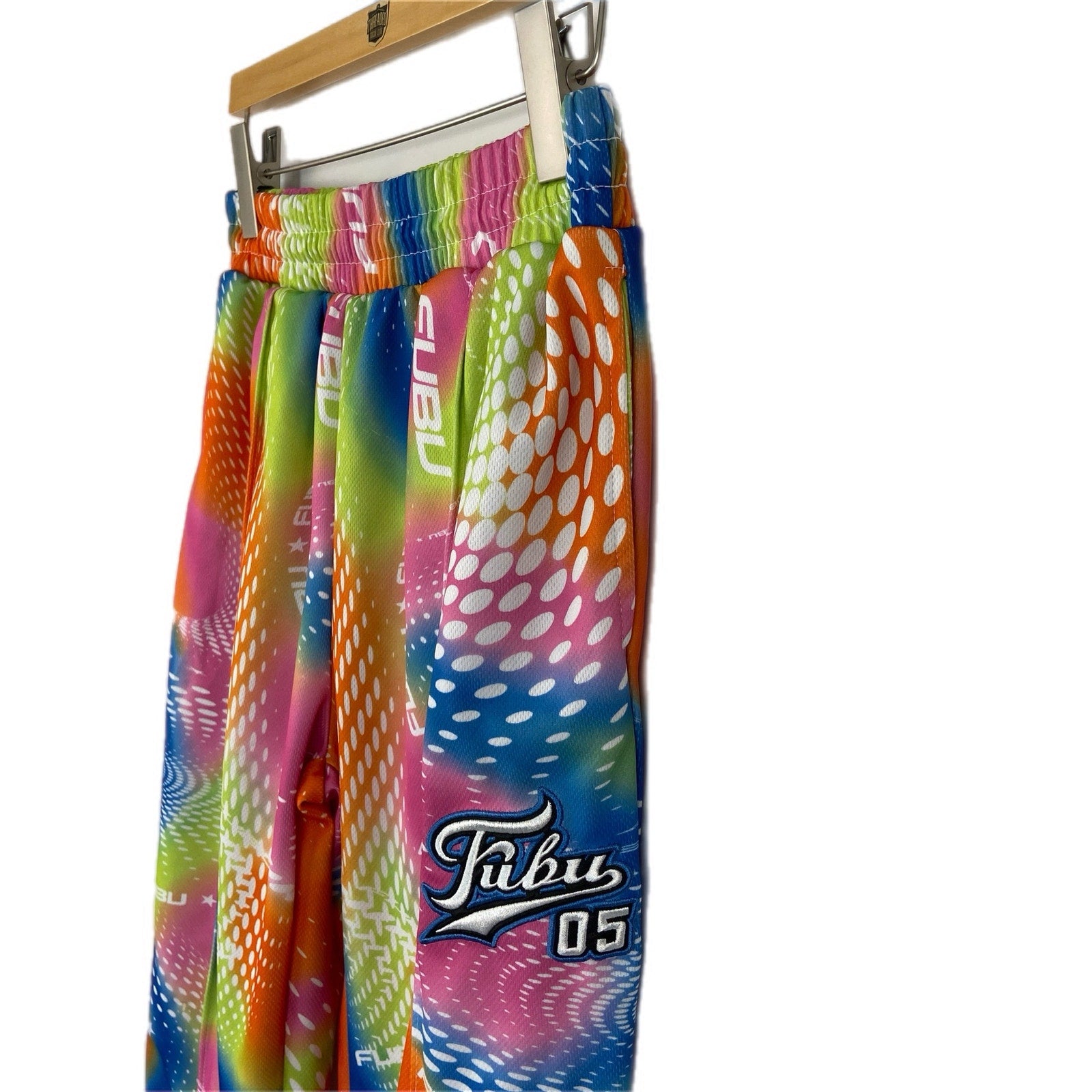 FUBU x Forever 21 Orange Multi Color Wide Leg Track Pants - Women's Size M