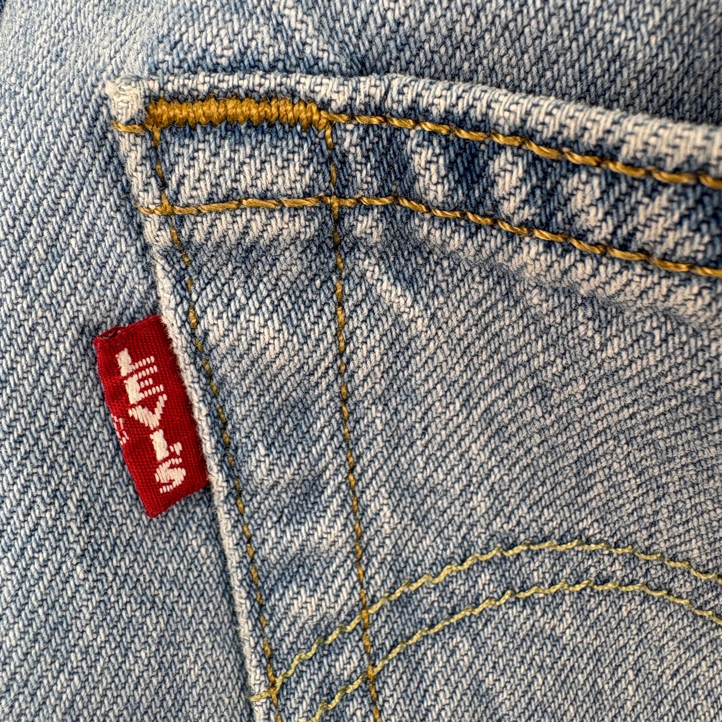 Levi's 501 Repro Big E Distressed Light Wash Jeans - Men's Size 31x26