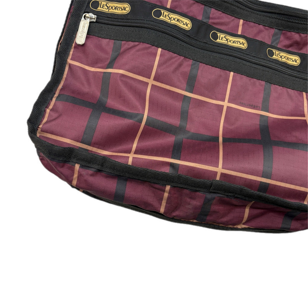 LeSportsac Burgundy Plaid Crossbody Everyday Bag