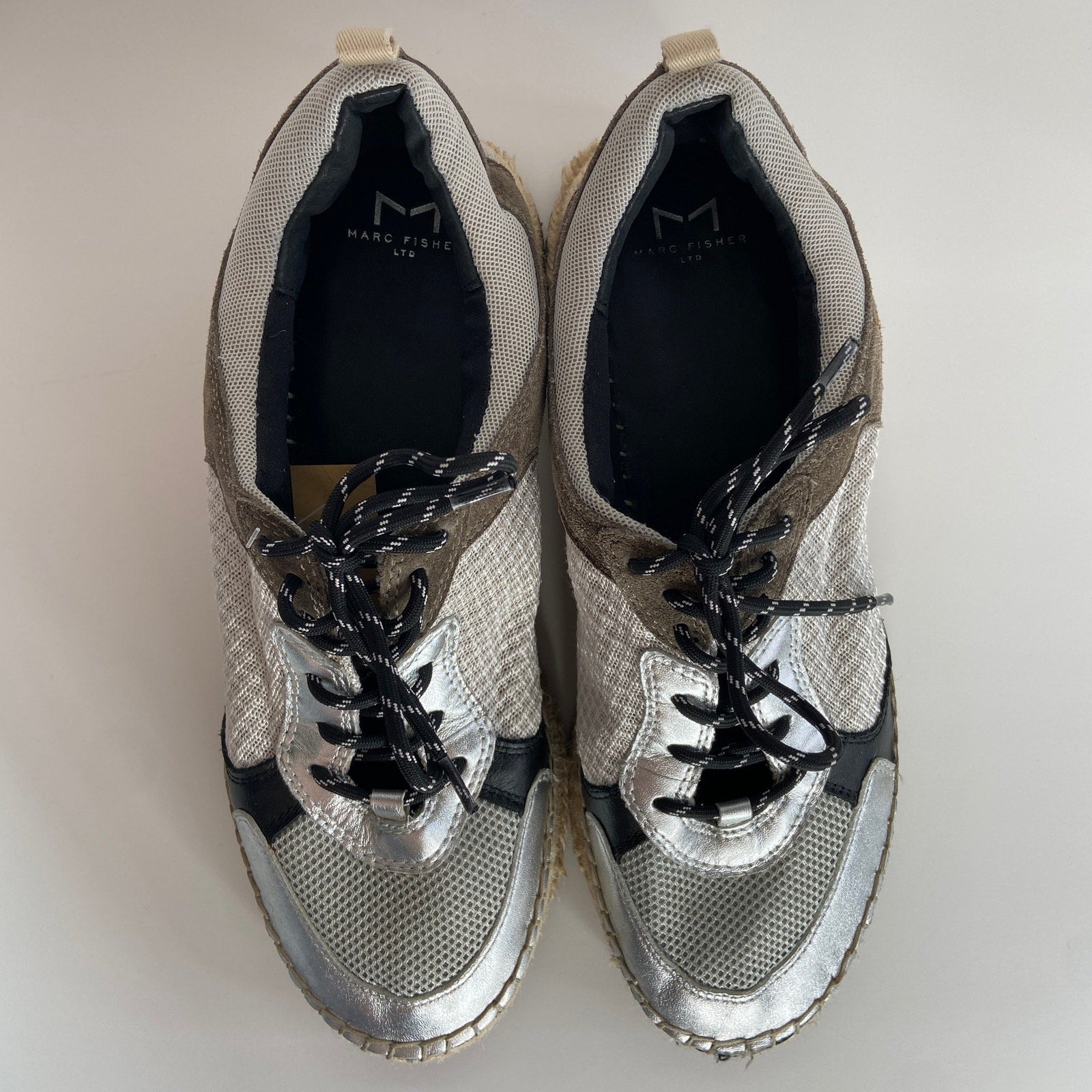 Marc Fisher Silver Toe Espadrilles Sneakers - Women's Size 9.5