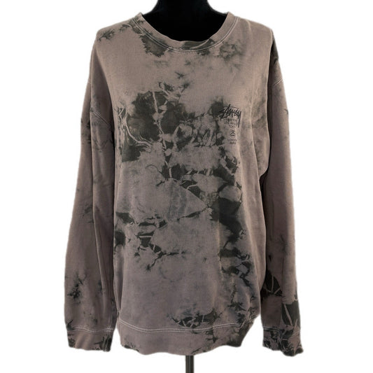 Stussy Dark Tie Dye Crewneck Sweatshirt - Men's Size L