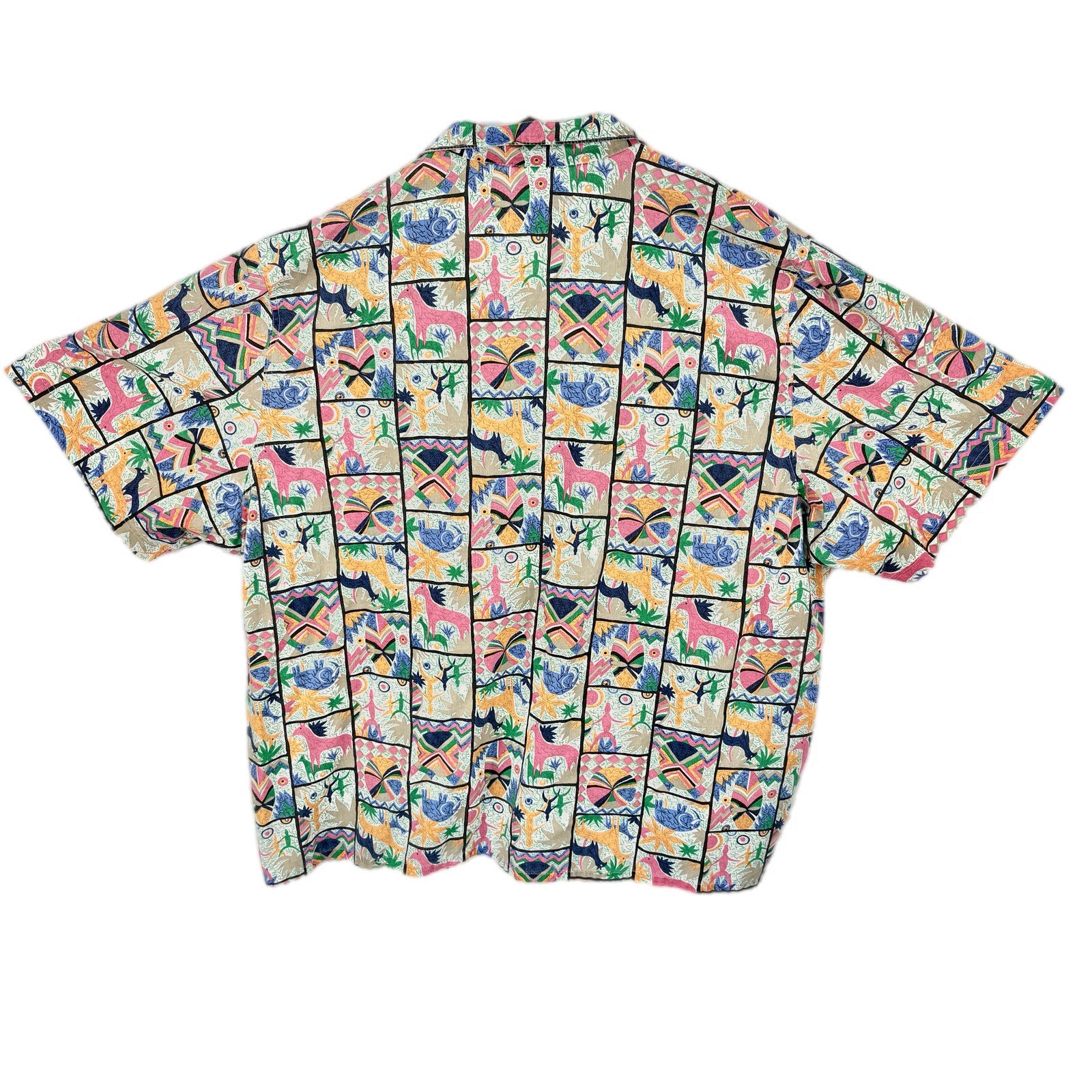 Vintage Levi's Abstract Animal Print Short Sleeve Shirt - Women's XXL