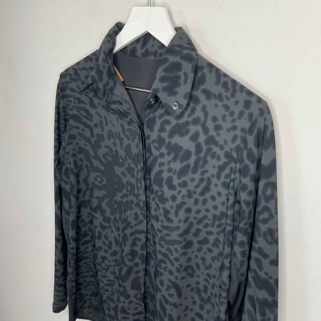 Lululemon Day Trip Blouse Animal Swirl Deep Coal Black - Women's Size 10