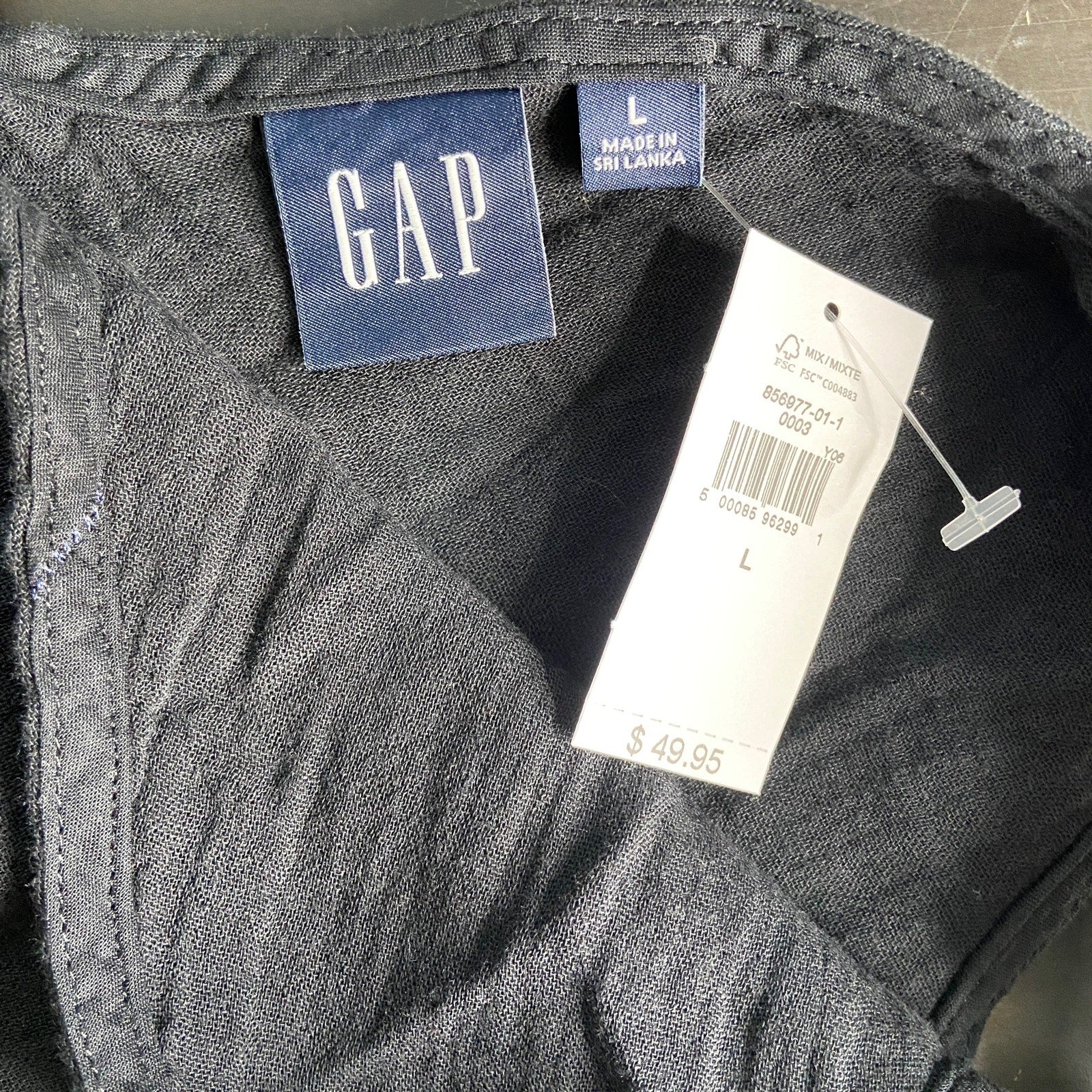 Gap Black Cotton Crop Tank Top NWT - Women's Size L