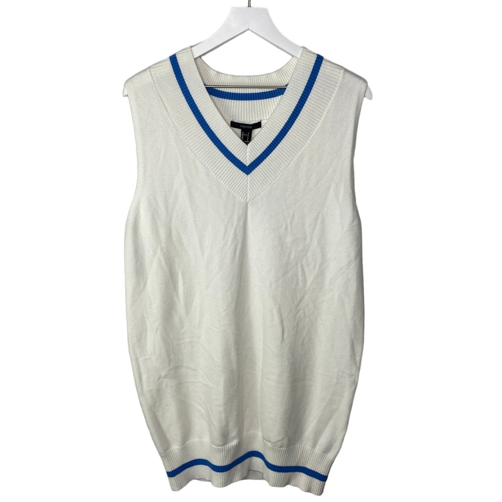 Preppy V Neck Sweater Vest Dress - Women's Size Small