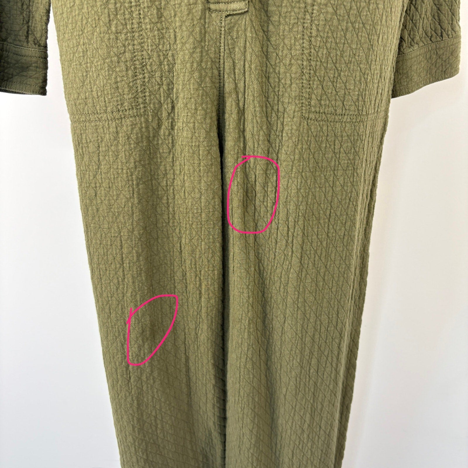 Madewell Green Quilted Long Sleeve Jumpsuit - Women's Size M