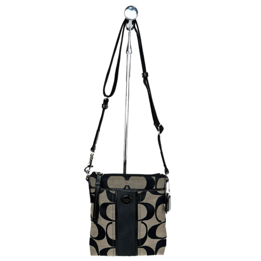Coach Sutton Signature Swingpack Black Crossbody Purse