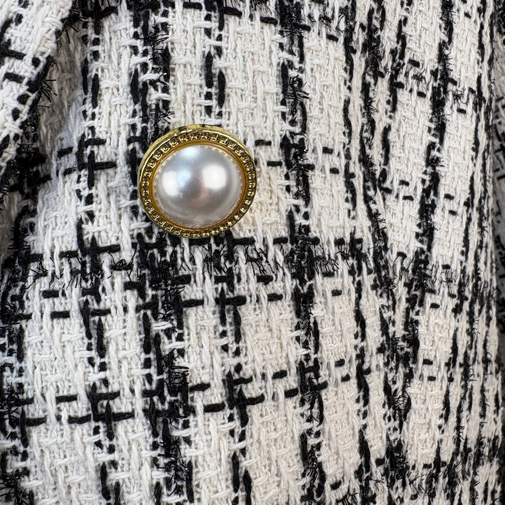 Nanette Lepore Tweed Retro Glam Blazer - Women's Size 12