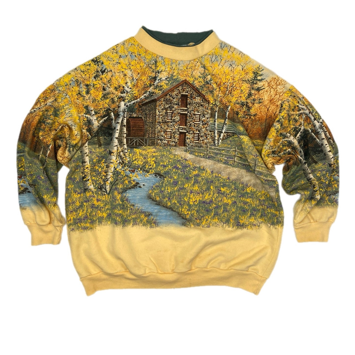 American Vintage National Wildlife AOP Water Mill Fall Landscape - Adult XL