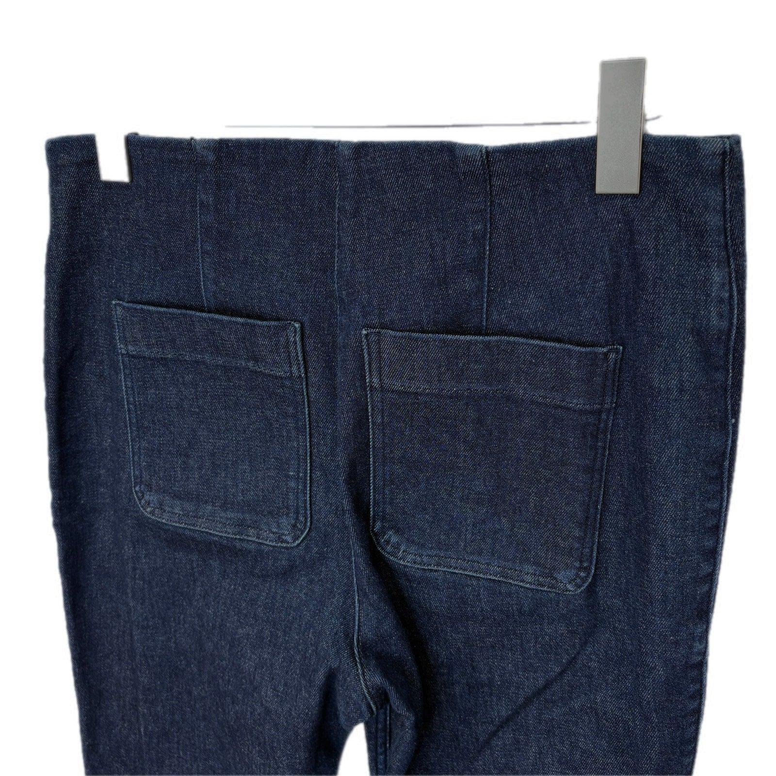 Spanx Dark Wash Boot Cut Pull On Trousers - Women's Size L