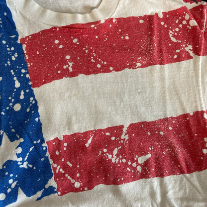 American Vintage Single Stitch AOP Faded American Flag - Adult Size L