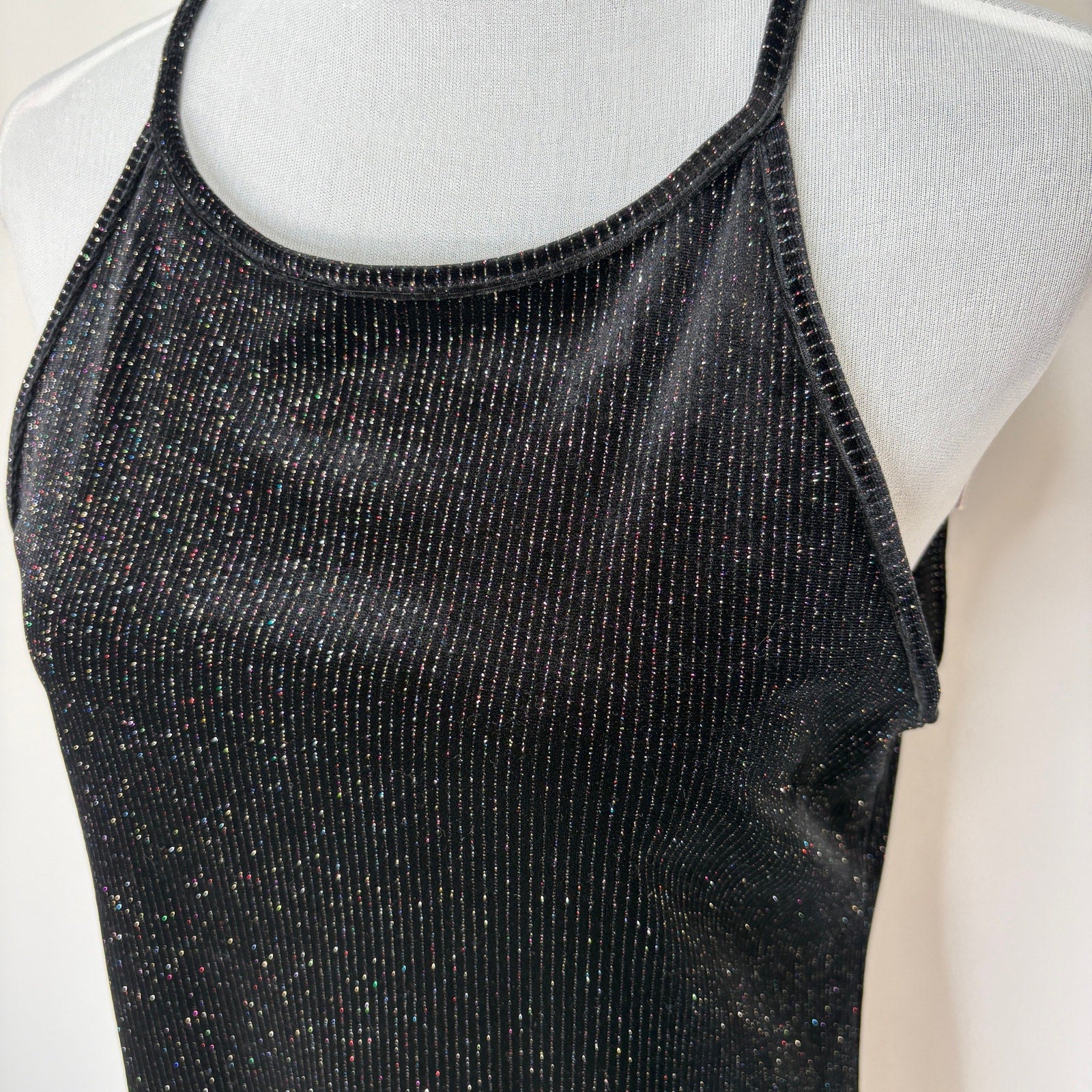 Black Sparkly Stretchy Bodycon Dress NWT- Women's Size XL
