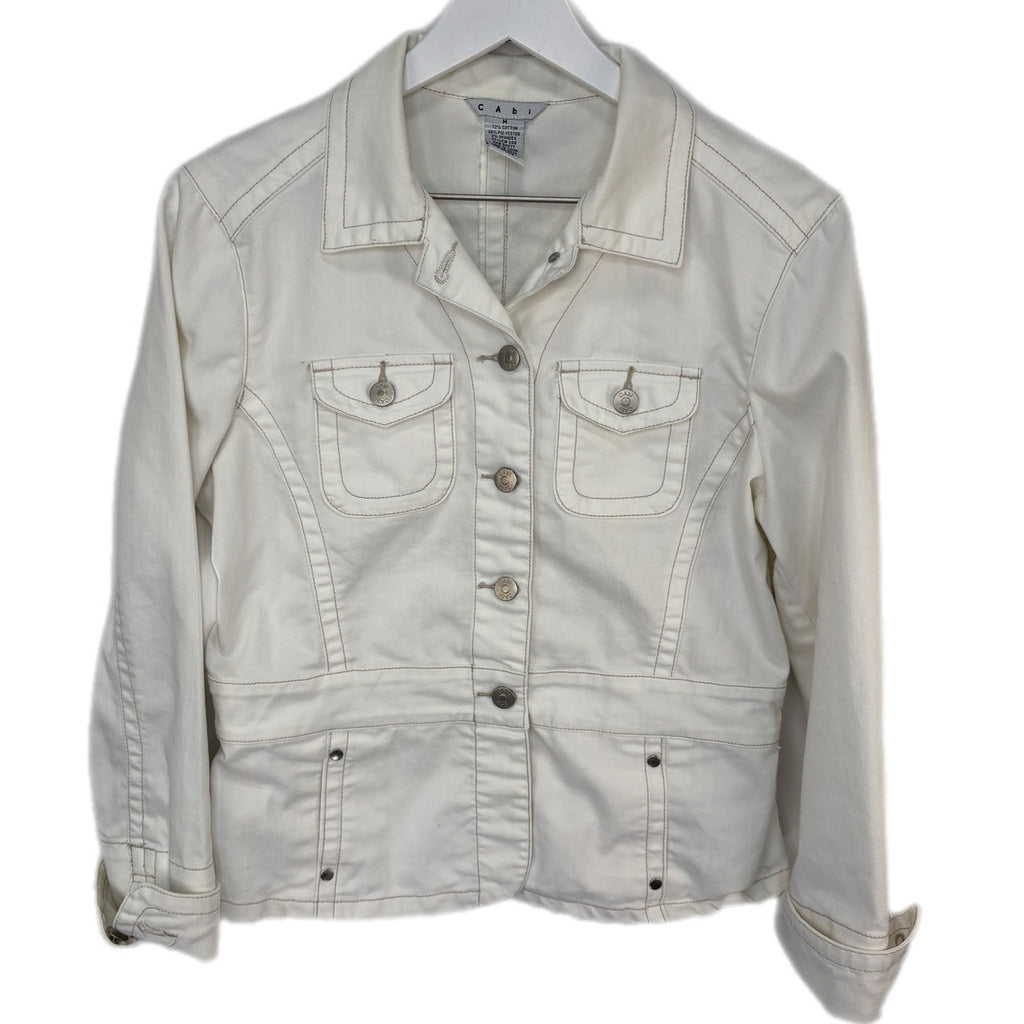 CAbi White Denim Jacket - Women's Size M
