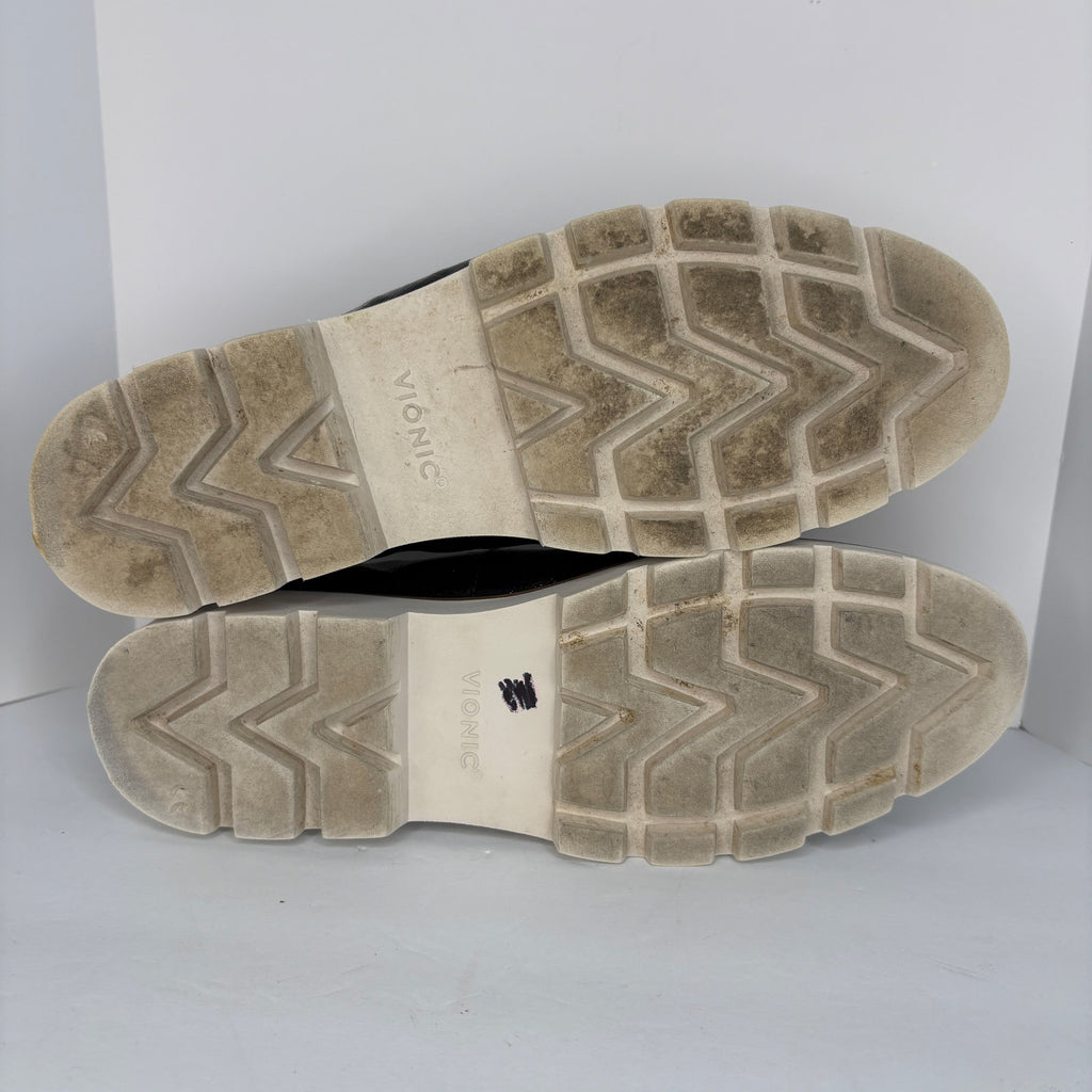 Vionic Kensley Black Patent Leather Slip On Loafers - Women's Size 9