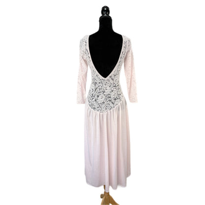 American Vintage Victoria's Secret Lace Bodice Long Sleeve Nightgown - Women's S