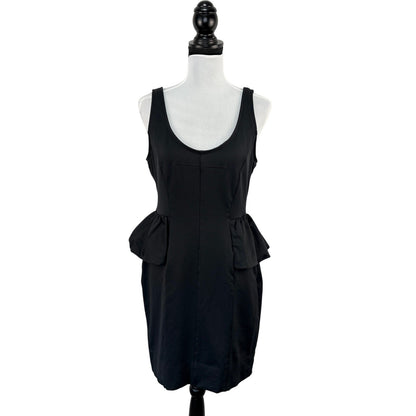 Marc by Marc Jacobs Short Black Peplum Sleeveless Sheath Dress - Women's Size M