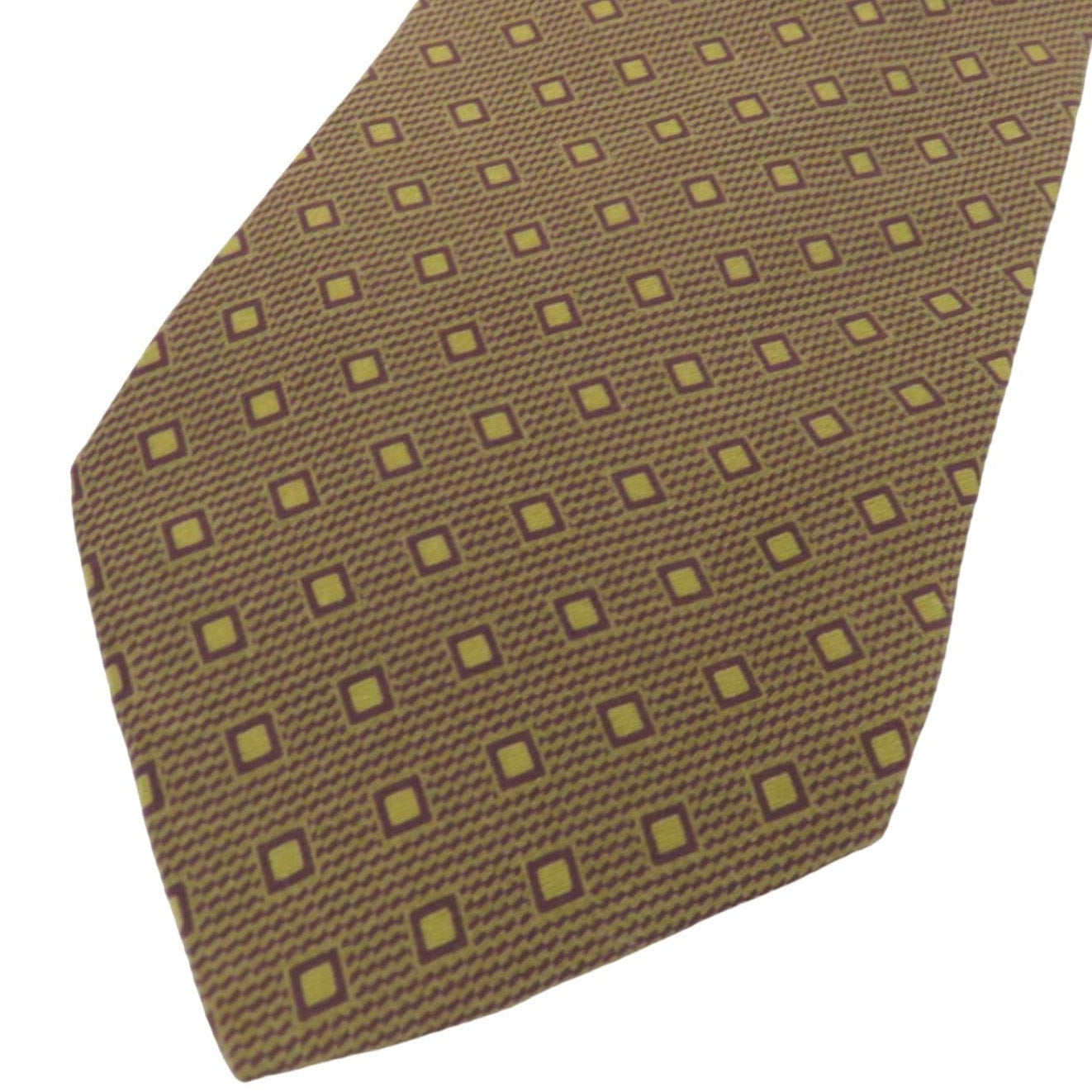 Vintage Silk Giorgio Armani Gold Pattern Men's Tie Made in Italy