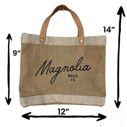 Magnolia Apolis Global Citizen Script Market Tote NWT