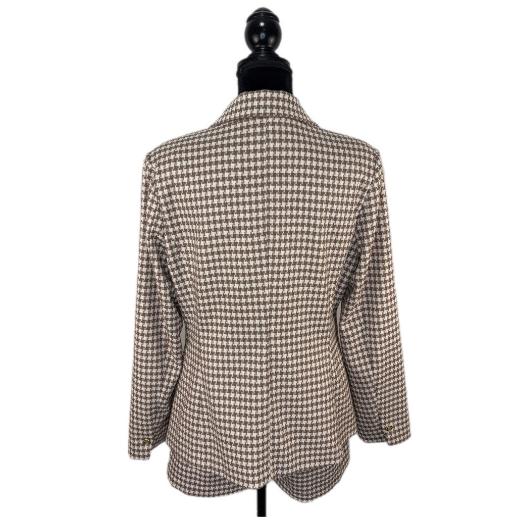 Entro Matching Houndstooth Shorts and Blazer Set - Women's Size L
