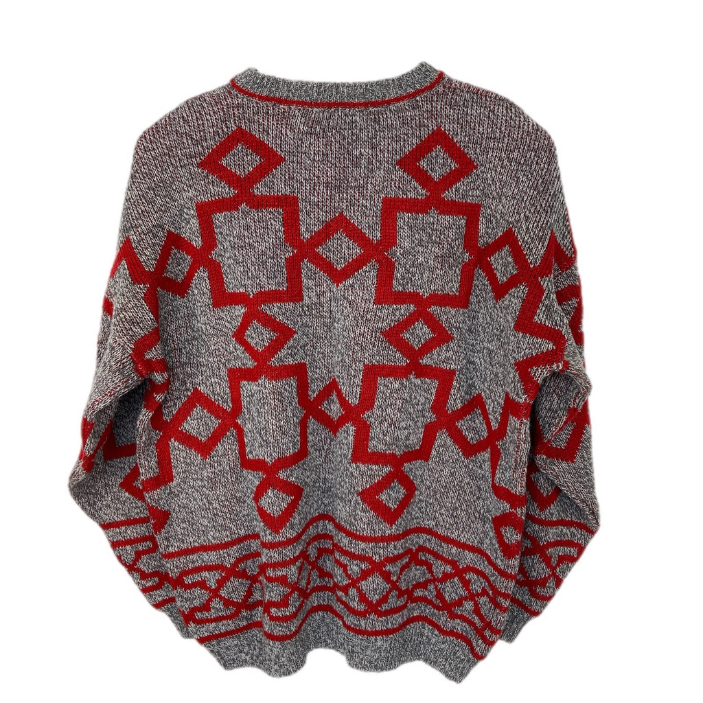 Vintage Grandpa Geo Pattern Crewneck Sweater - Men's Size M
