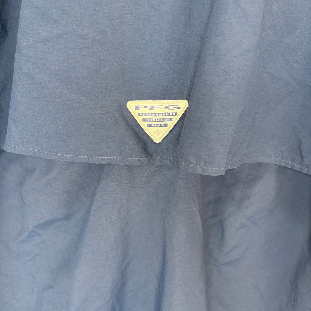 Columbia PFG Blue Tactel Nylon Short Sleeve Shirt - Men's Size L
