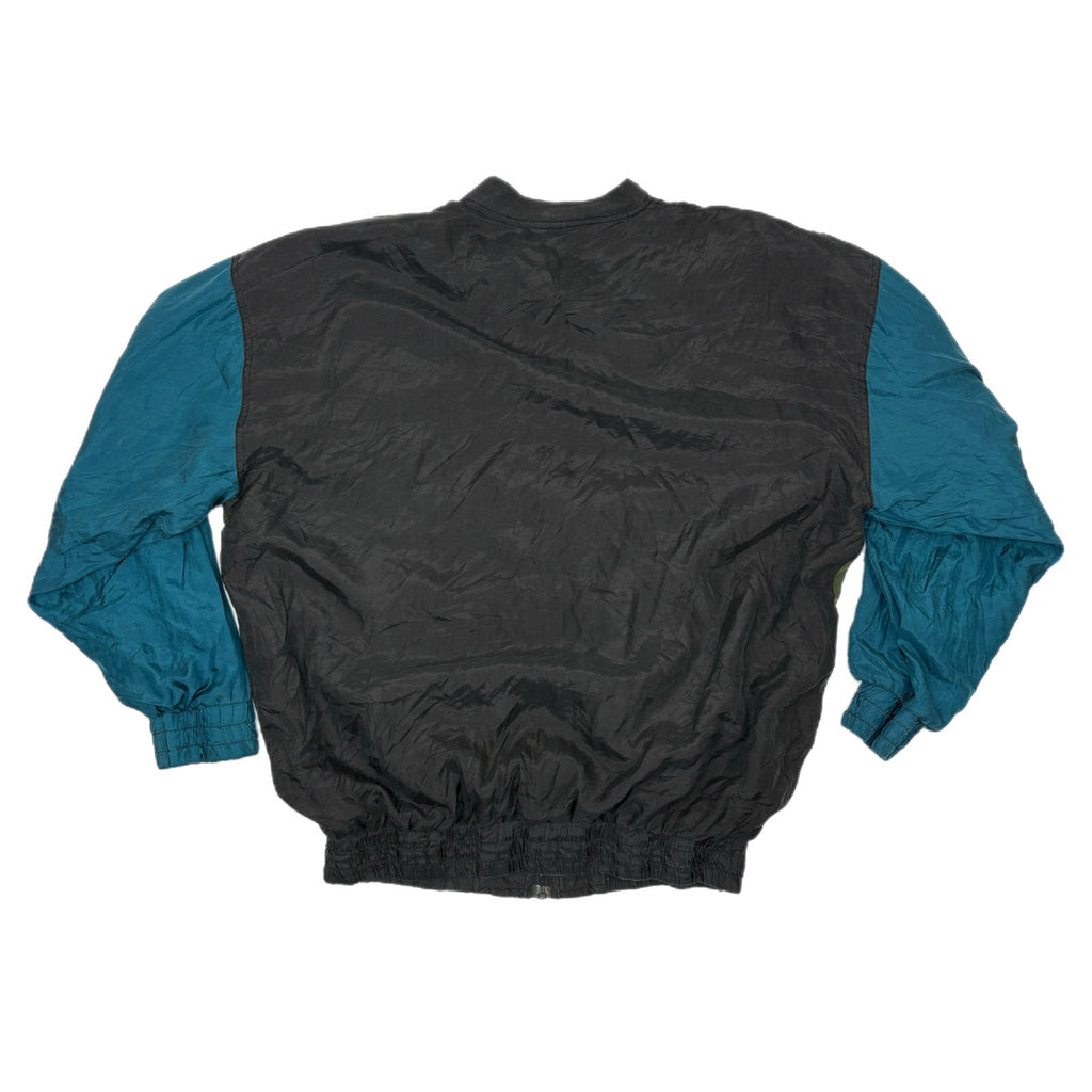 Y2K Silk Color Block Windbreaker Jacket - Men's Size XL